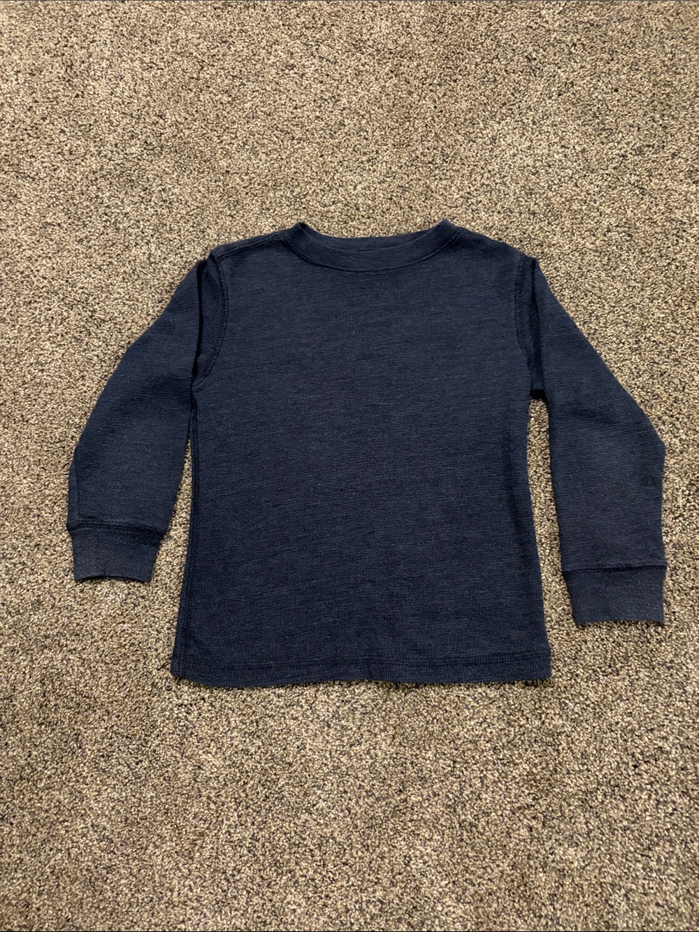 Basic Editions Navy Long-Sleeve Thermal Tee XS 4/5